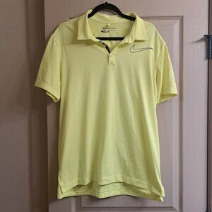 Nike Golf Polo Fluorescent Yellow Men's Large